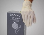 Перчатки смотровые латексные нестерильные опудренные, Benovy (Бенови) р. S 1 шт Майлд гладкие 2400001225606